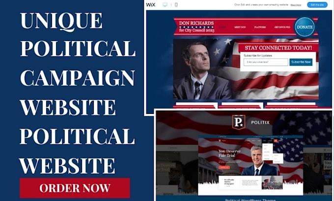 Bestseller - build a unique political campaign website political website election website