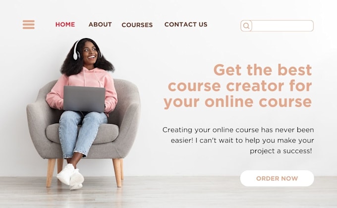 Gig Preview - Create online course website on kajabi, thinkific, learnworlds or learndash lms