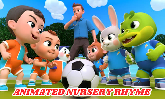 Gig Preview - Create HD and 4k quality kids animation, learning videos, nursery rhymes