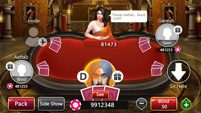 Gig Preview - Develop games like poker teen patti rummy ludo and VR ar apps games using unity