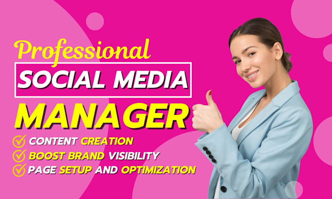 Gig Preview - Be your expert social media marketing manager and content creator