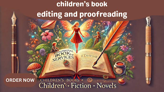 Gig Preview - Edit fiction children book proofread kids book, novel editor