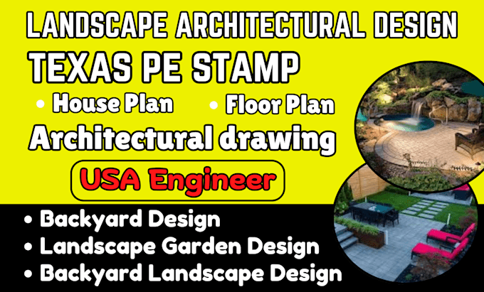 Gig Preview - Do 3d backyard design, landscape garden design architectural mep design pe stamp