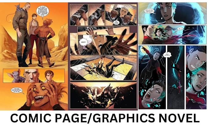 Gig Preview - Draw comics pages, graphics novel, comic book cover, storyboard, comic strip, oc