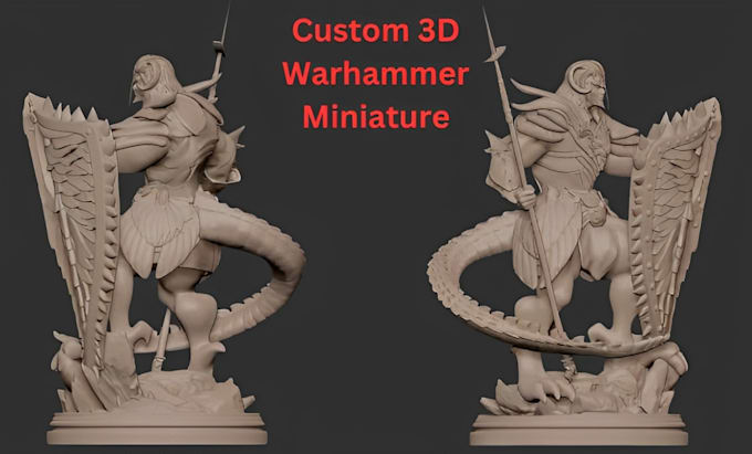 Gig Preview - Sculpt 3d miniature, 3d warhammer for 3d printing, game, video, stl, animation