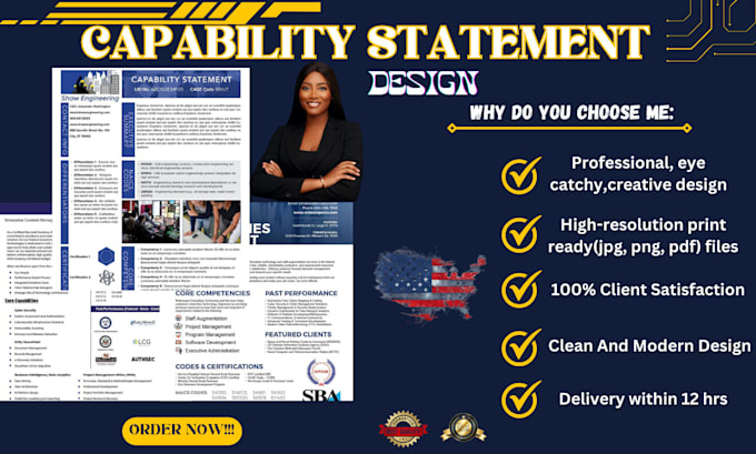 Gig Preview - Design professional federal government capability statement