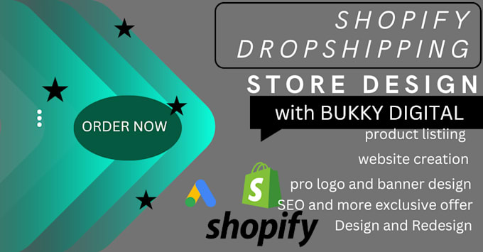 Gig Preview - Build shopify website, design or redesign shopify store, dropshipping store