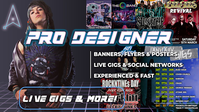 Bestseller - do amazing rock flyers, posters and banners for your gig