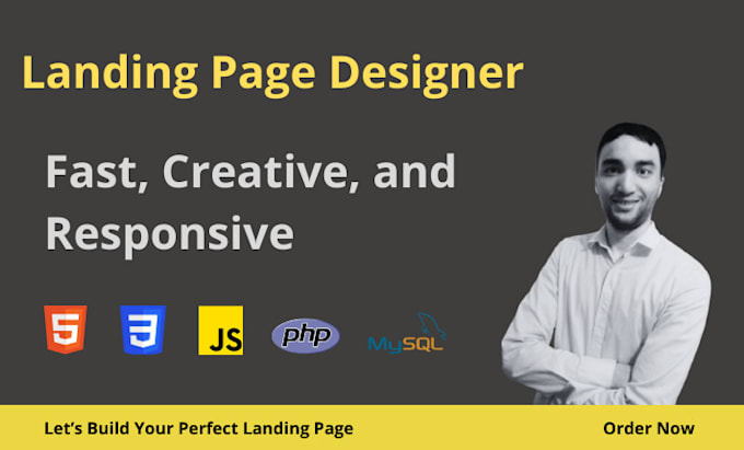 Bestseller - design a responsive landing page with HTML, CSS, and js