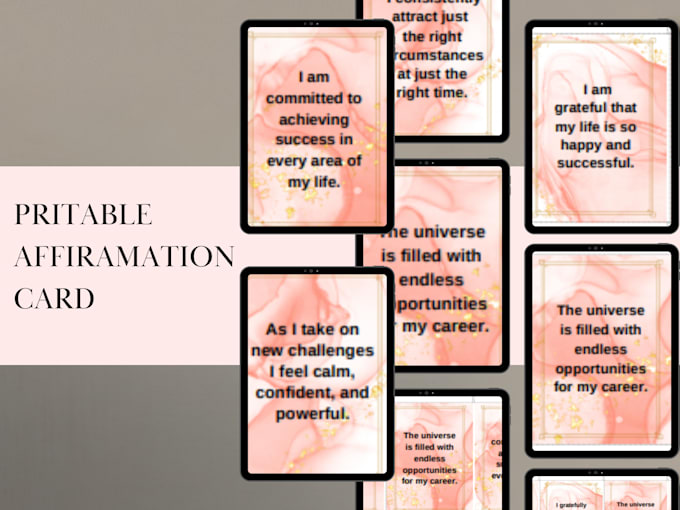 Gig Preview - Design beautiful affirmation cards, esty products, dialy self wellness journal