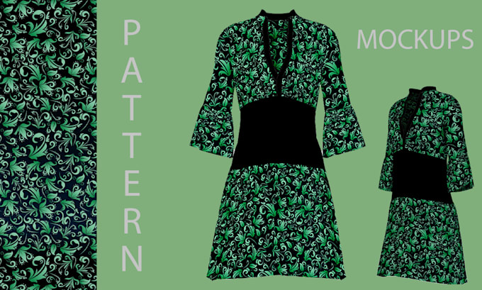 Gig Preview - Design seamless repeat pattern design with free mockups