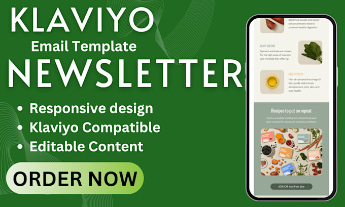 Gig Preview - Design responsive klaviyo email newsletters that convert