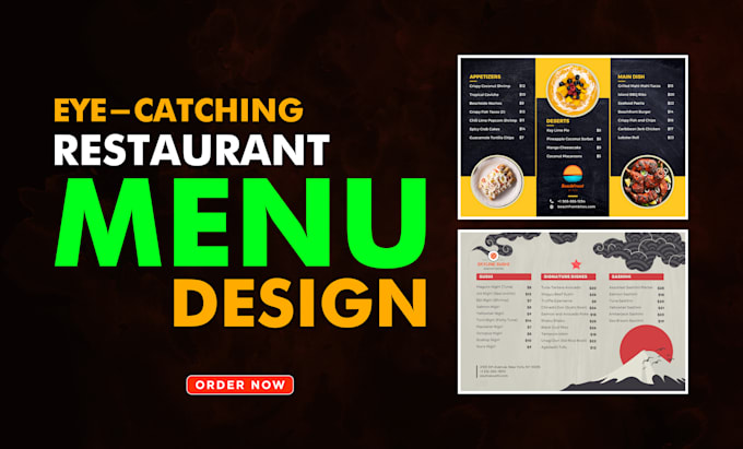 Gig Preview - Create stunning restaurant menu design to boost sales and attract customers