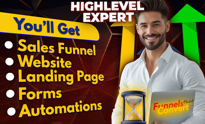 Gig Preview - Build gohighlevel landing page gohighlevel funnel ghl website