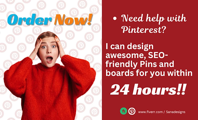 Gig Preview - Create SEO optimized pinterest pins and board within 24hours