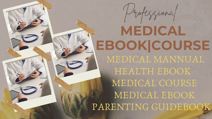 Bestseller - write your medical ebook health book fitness book parenting ebook medical course