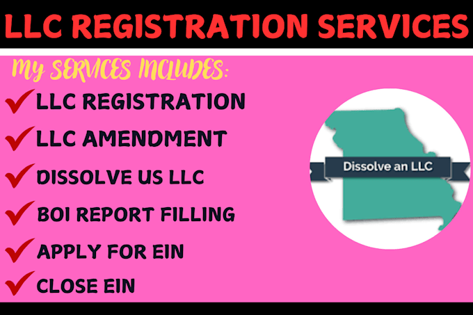 Gig Preview - Register US llc, dissolve llc, amend llc, apply for ein, close ein, boi report