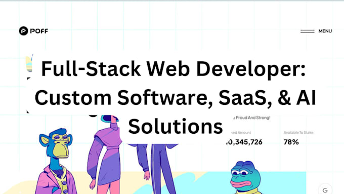 Gig Preview - Full stack web developer custom software, saas,  ai solutions ai powered web app