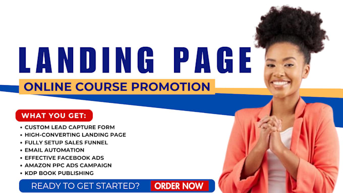 Bestseller - create ebook landing page, ebook sales funnel for online course ebook promotion