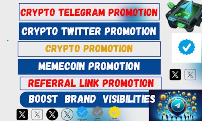 Gig Preview - Do twitter marketing, crypto telegram promotion to 10x organic growth