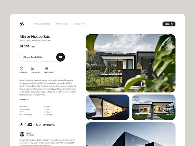 Gig Preview - Redesign, design vacation rental booking and rental website