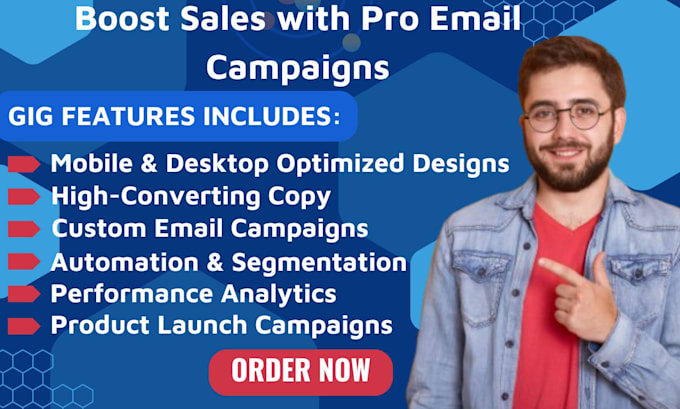 Gig Preview - Create high converting email marketing campaigns for your business