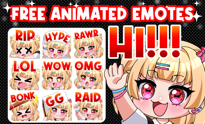 Gig Preview - Draw twitch animated emotes or sub badges for vtuber model