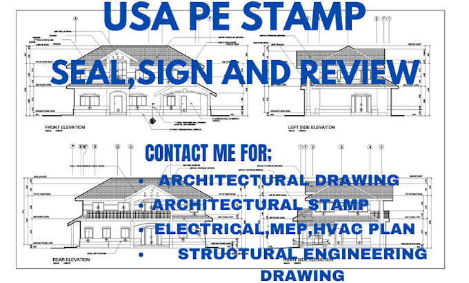 Gig Preview - Do electrical drawing, plumbing, hvac, mep for city permits