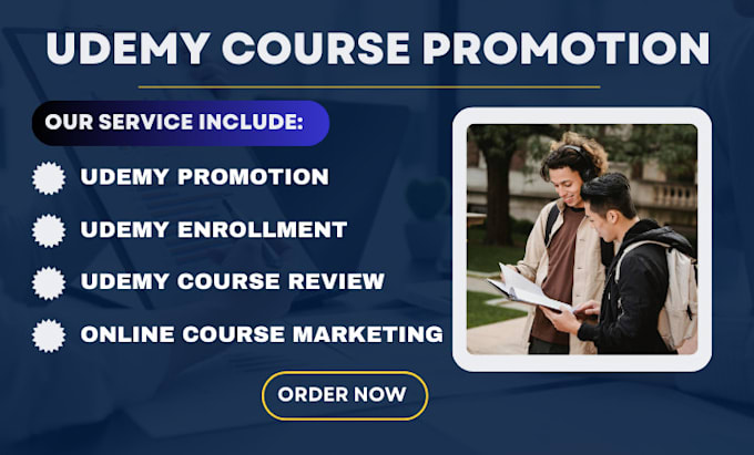 Gig Preview - Do udemy course promotion udemy SEO course marketing online course promotion