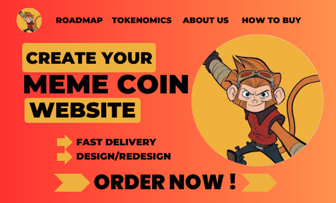 Gig Preview - Design meme coin website crypto website token website with presale ico roadmap