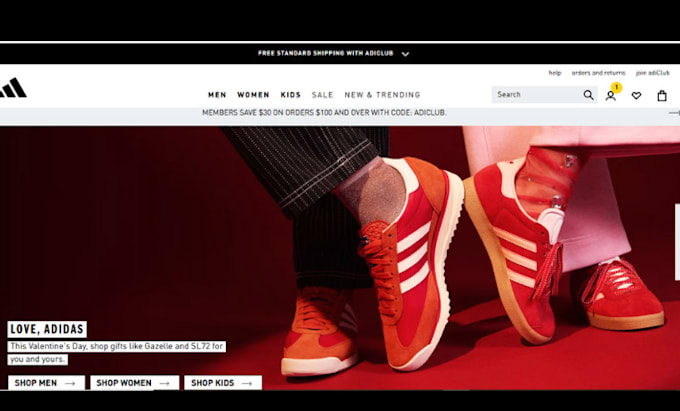 Gig Preview - Design sneakers ecommerce website footwear website shoe store dropshipping store