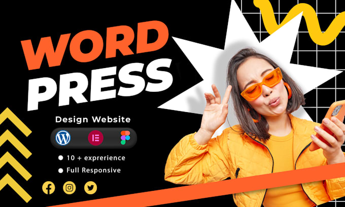 Gig Preview - Design a responsive wordpress website in 24 hours