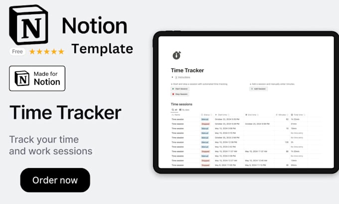 Gig Preview - Build effective notion custom templates for your business