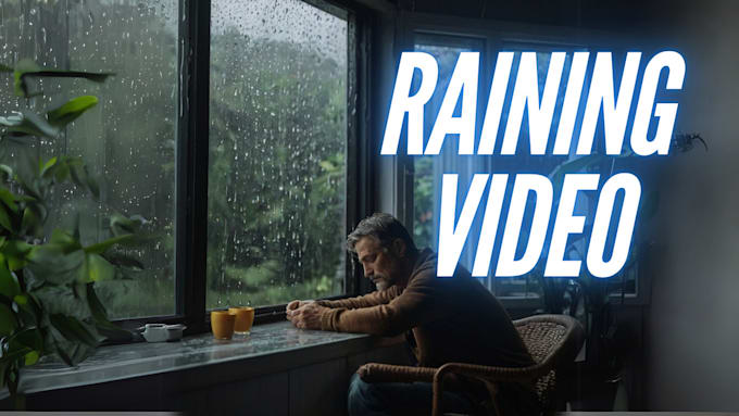 Gig Preview - Create a cozy rain video with meditation sounds