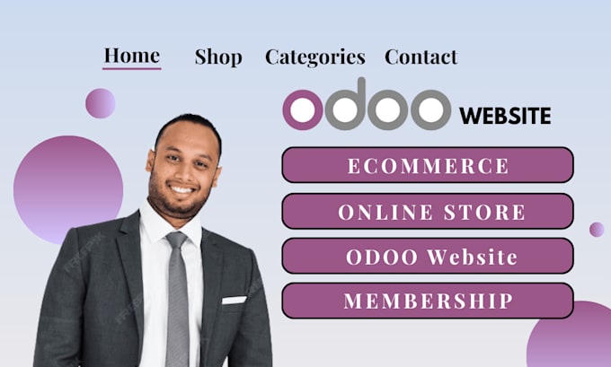 Gig Preview - Develop odoo ecommerce website odoo online store odoo 18 community erp