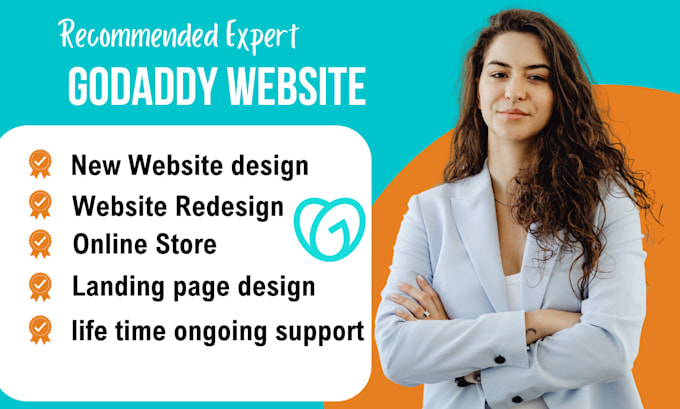 Gig Preview - Design godaddy website godaddy redesign godaddy developer landing page expert