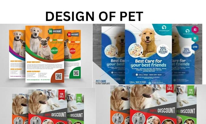 Gig Preview - Be your pet creative design pet care service pet flyers pet