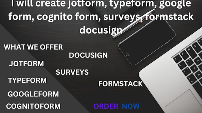 Bestseller - create jot form,type form,google form,cognito form,surveys,formstack,docusign