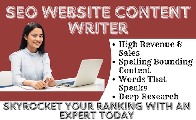 Gig Preview - Write website copy seo content copywriting sales copy writing blog writer