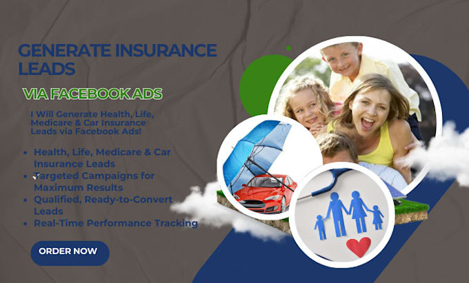 Gig Preview - Generate health, life, medicare, car insurance leads via facebook ads