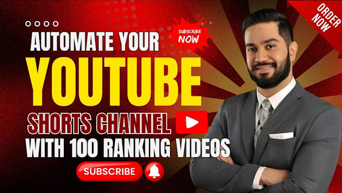 Gig Preview - Automate your youtube shorts channel with 100 SEO videos