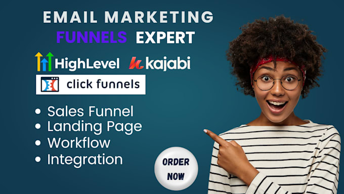 Bestseller - build gohighlevel clickfunnels kajabi sales funnels landing pages