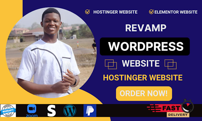 Gig Preview - Clone wordpress revamp elementor website copy clone wix weebly hostinger website