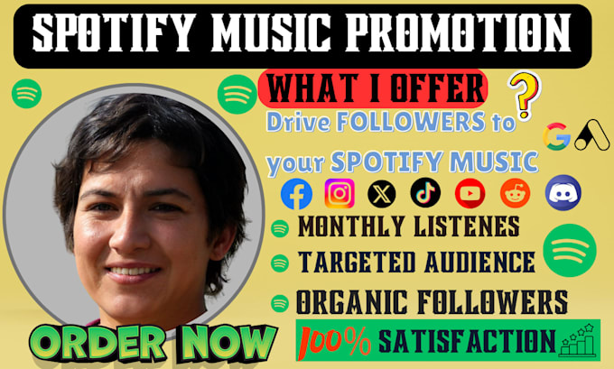 Gig Preview - Do organic spotify promotion to increase your music playlist spotify listeners