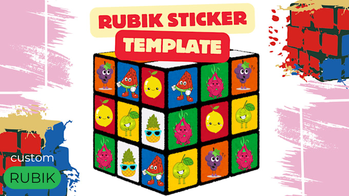 Gig Preview - Make rubik sticker animal,cartoon,flora,selfies foto