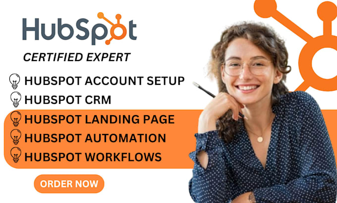 Gig Preview - Do hubspot setup hubspot crm hubspot automation workflow hubspot landing page