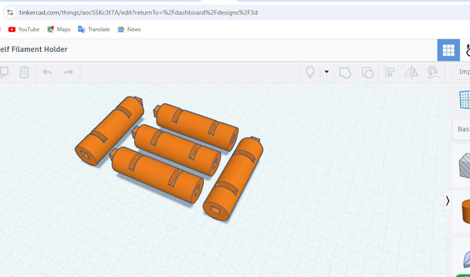 Gig Preview - Design and build 3d files in tinkercad for 3d printers