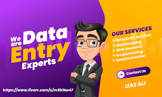 Gig Preview - Provide data entry, web scraping, and file conversion services with accuracy