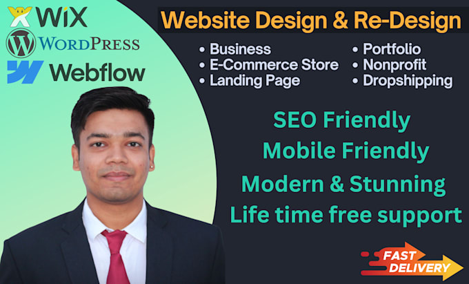 Gig Preview - Design and develop SEO optimized business website in 1 day