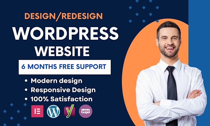 Gig Preview - Build wordpress website development, business website, wordpress website design